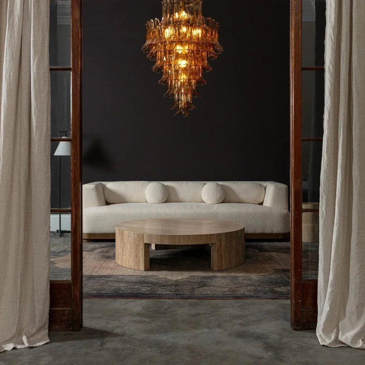Amber Petalo Chandelier – 2 Sizes - Zelno Lighting