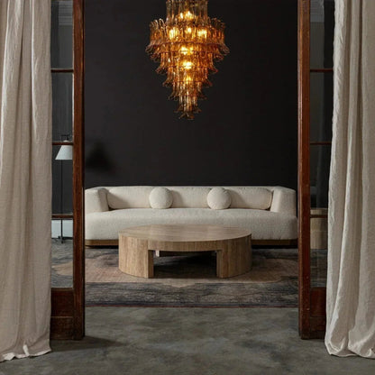Amber Petalo Chandelier – 2 Sizes - Zelno Lighting