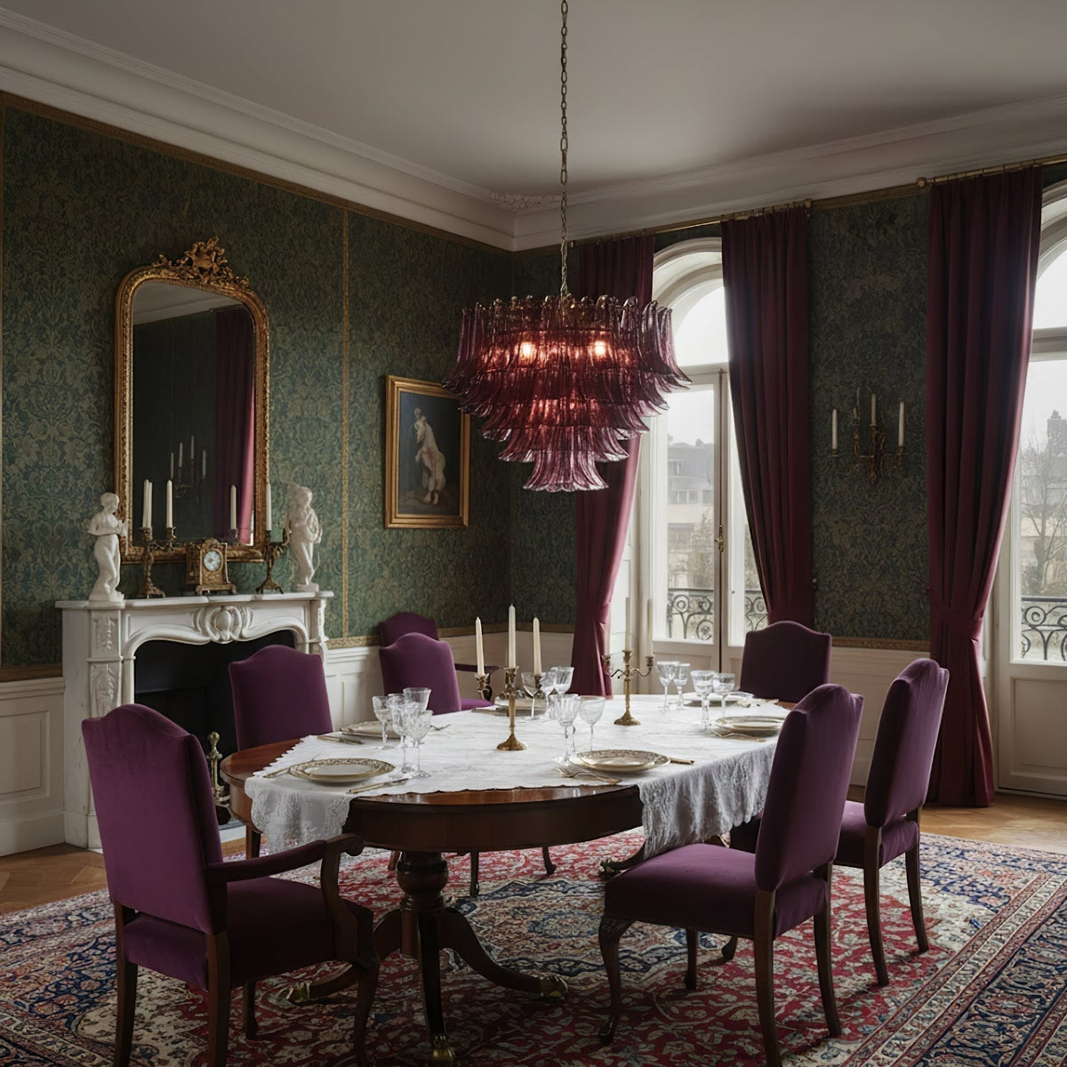 Amethyst Bloom Chandelier - Zelno Lighting