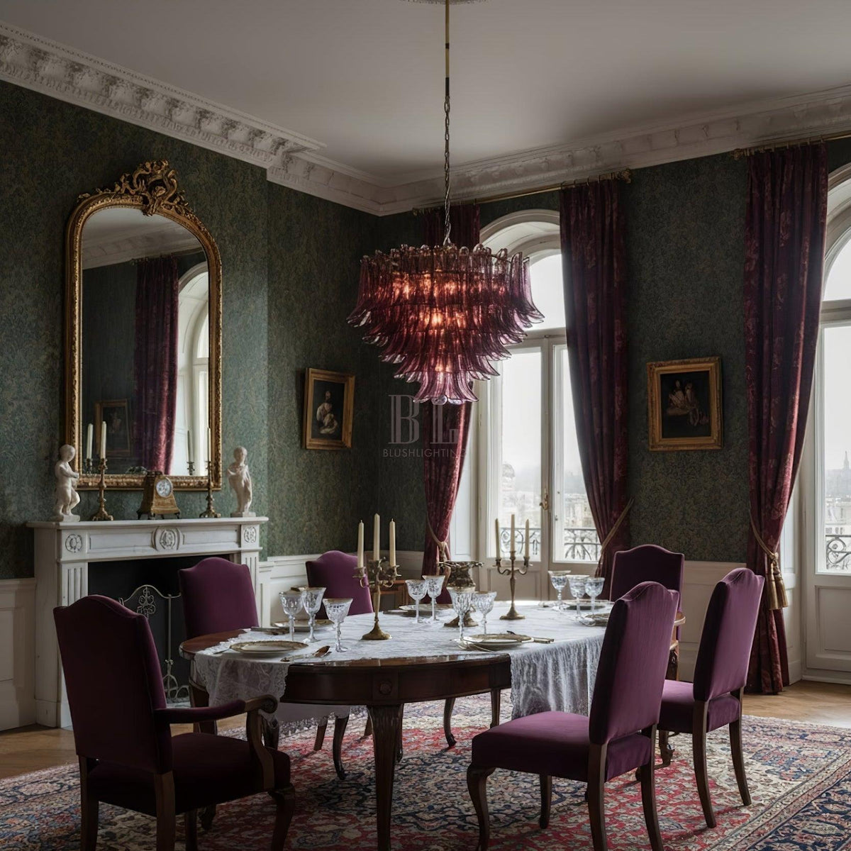 Amethyst Bloom Chandelier - Zelno Lighting