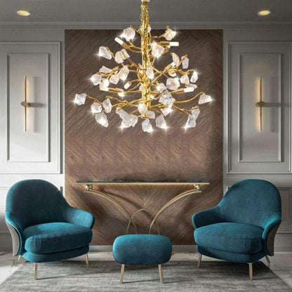 Amos Glass Branch Chandelier - Zelno Lighting