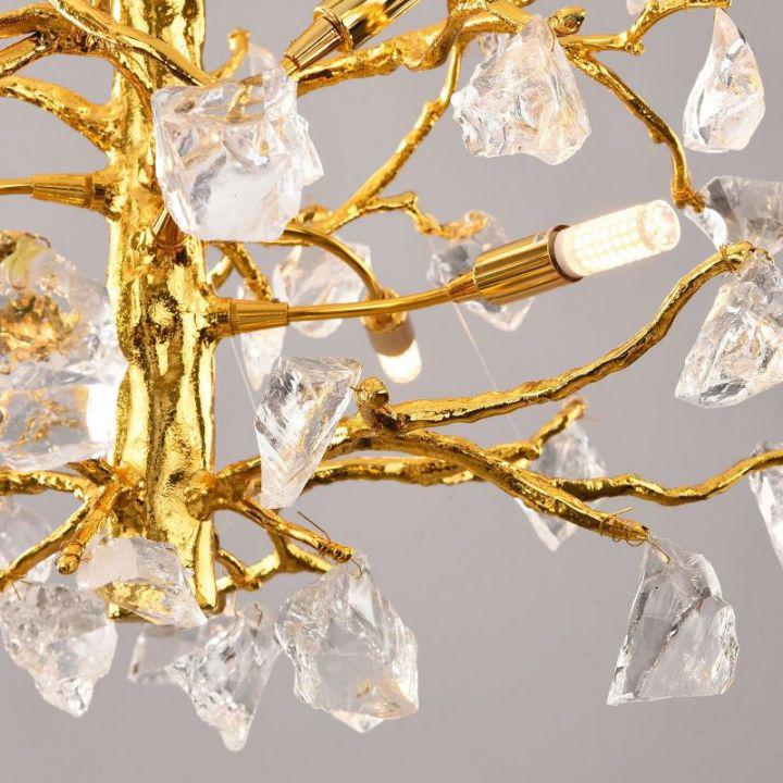 Amos Glass Branch Chandelier - Zelno Lighting