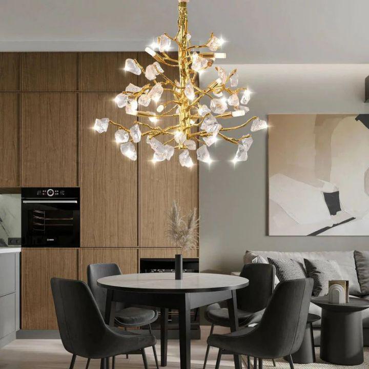Amos Glass Branch Chandelier - Zelno Lighting