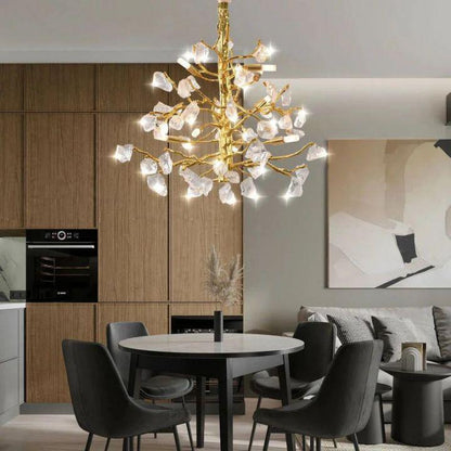 Amos Glass Branch Chandelier - Zelno Lighting