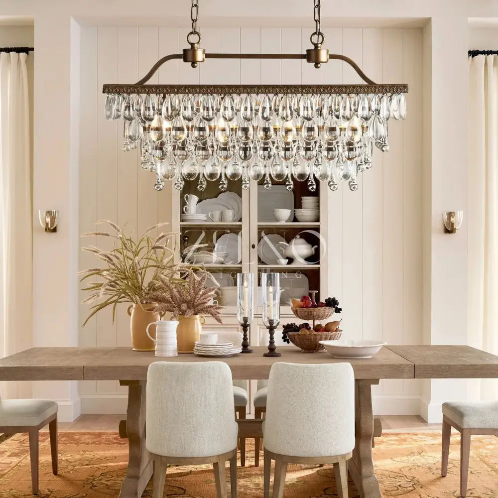 Anabelle Rectangular Chandelier - Zelno