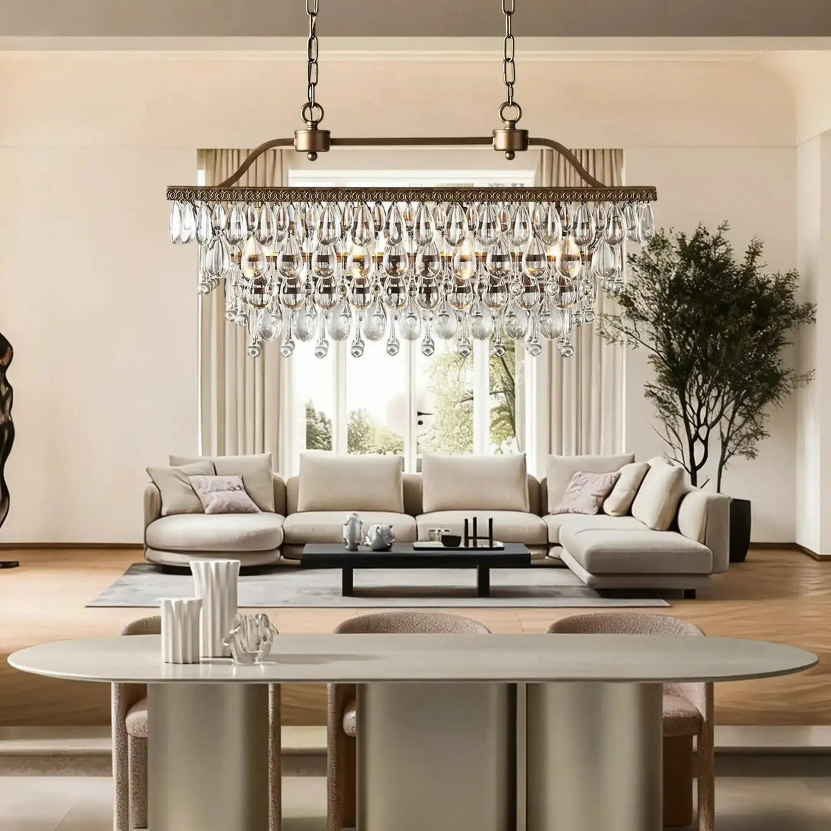 Anabelle Rectangular Chandelier - Zelno Lighting