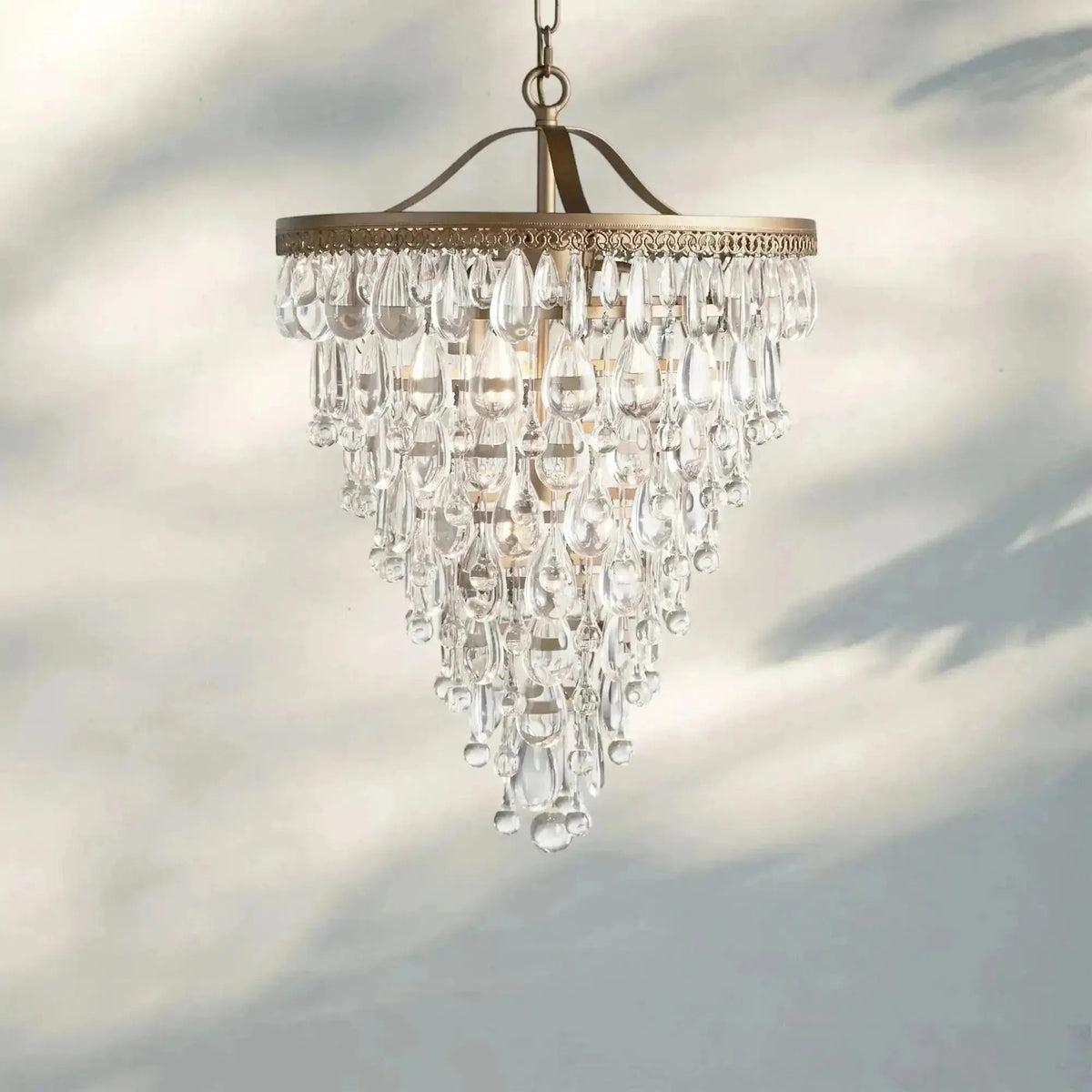Anabelle Round Chandelier 17''23''H - Zelno Lighting