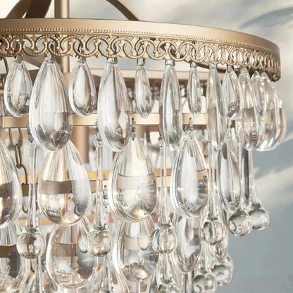 Anabelle Round Chandelier 17''23''H - Zelno Lighting