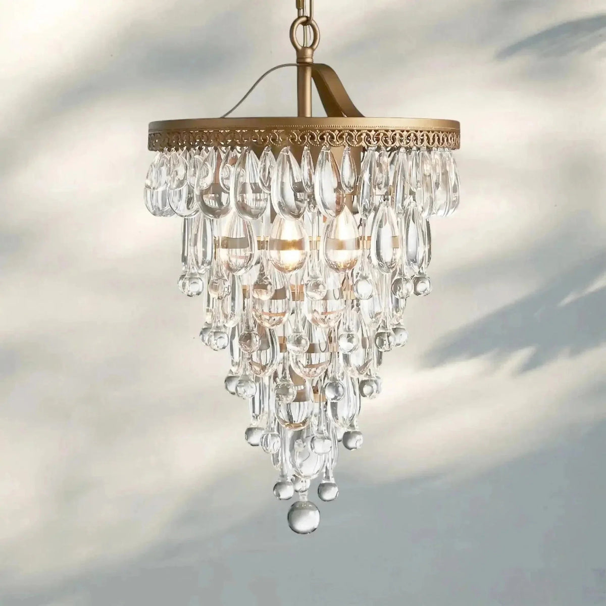 Anabelle Round Chandelier 17''23''H - Zelno Lighting