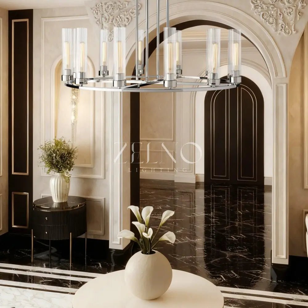 Andreass Round Chandelier 10/12 Light - Zelno