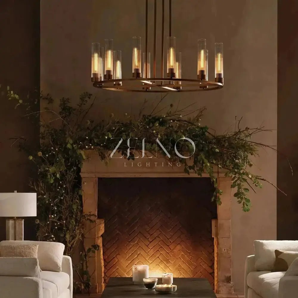 Andreass Round Chandelier 10/12 Light - Zelno