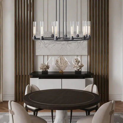 Andreass Round Chandelier 10/12 Light - Zelno