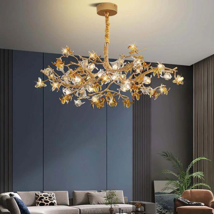 Aosta Brass Branch Chandelier - Zelno Lighting