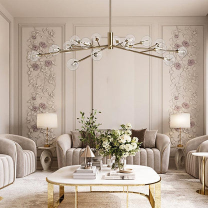 Apollo Round Chandelier 36"47"59" - Zelno