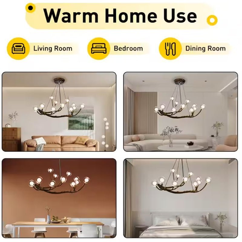 Appa Rustic Tree Branch Chandelier - Zelno Lighting