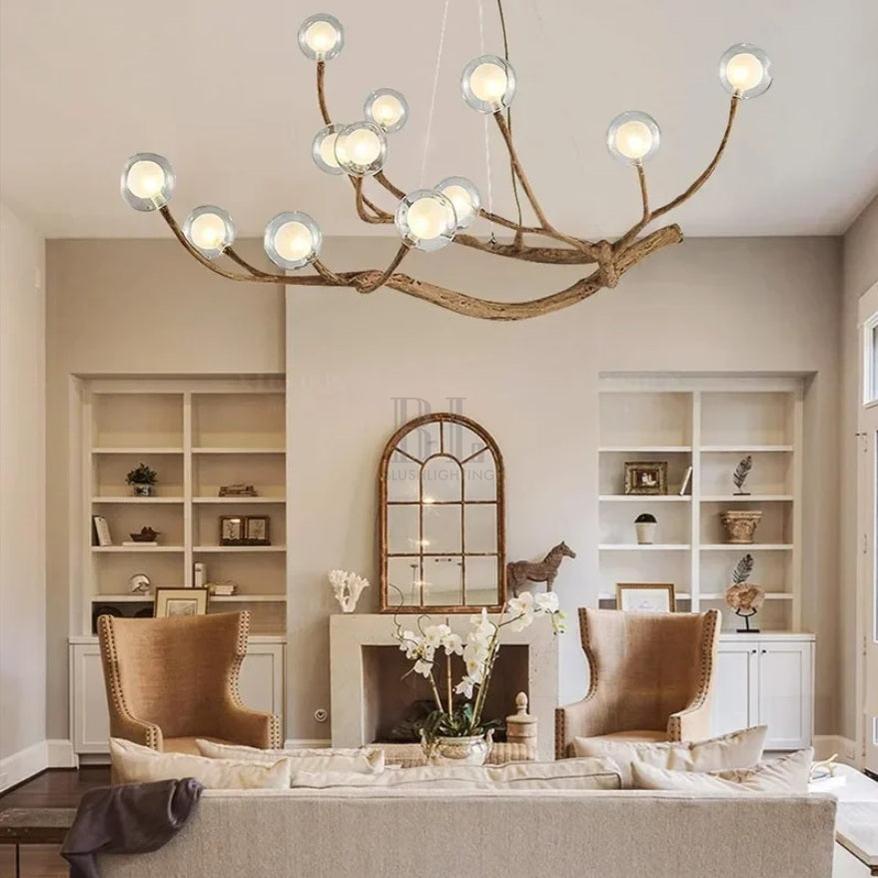 Appa Rustic Tree Branch Chandelier - Zelno Lighting