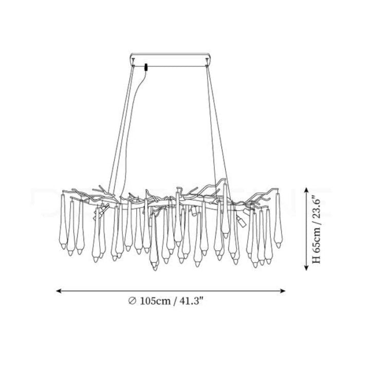 Aqua Makrama Branch Chandeliers - Zelno Lighting