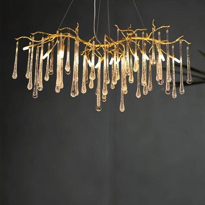 Aqua Makrama Branch Chandeliers - Zelno Lighting