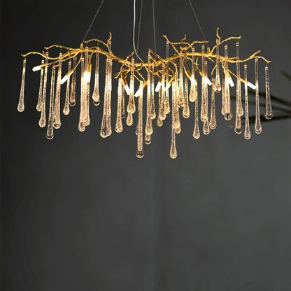 Aqua Makrama Branch Chandeliers - Zelno Lighting