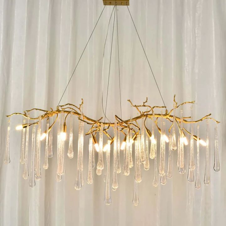 Aqua Makrama Branch Chandeliers - Zelno Lighting
