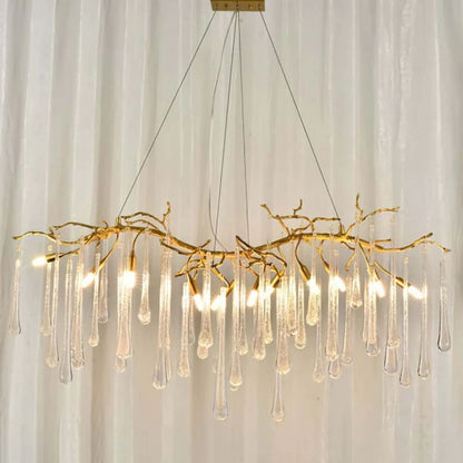 Aqua Makrama Branch Chandeliers - Zelno Lighting