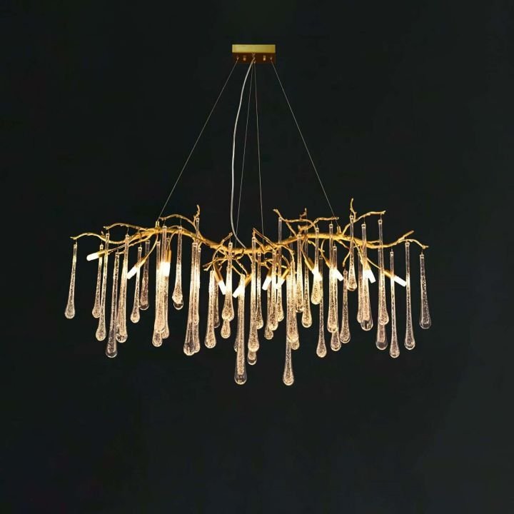 Aqua Makrama Branch Chandeliers - Zelno Lighting