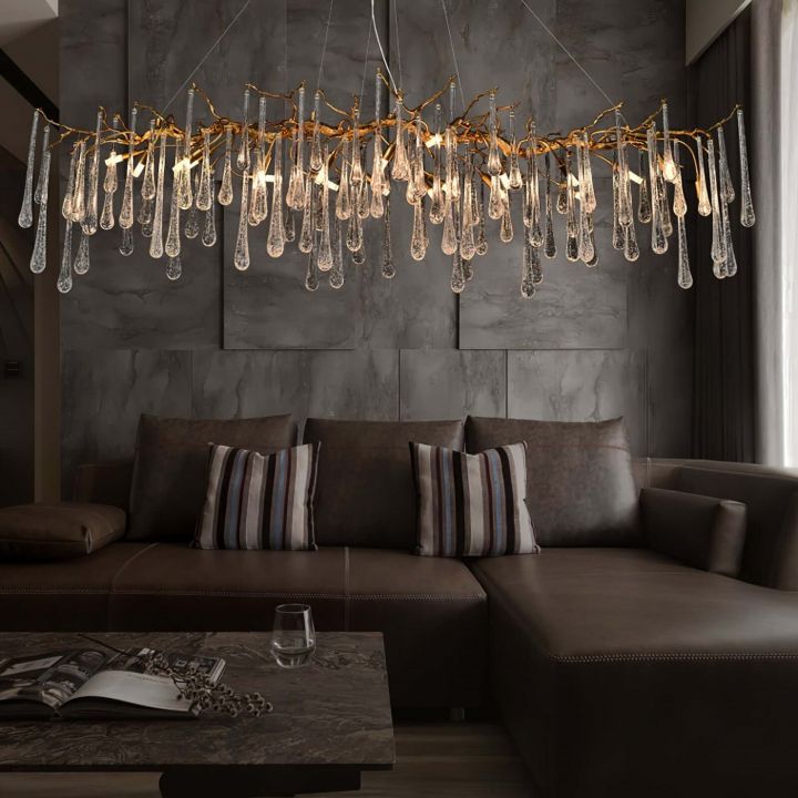 Aqua Makrama Branch Chandeliers - Zelno Lighting