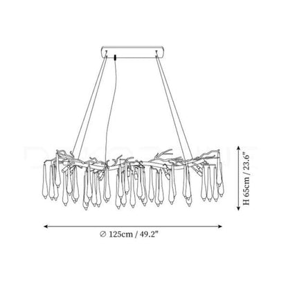 Aqua Makrama Branch Chandeliers - Zelno Lighting