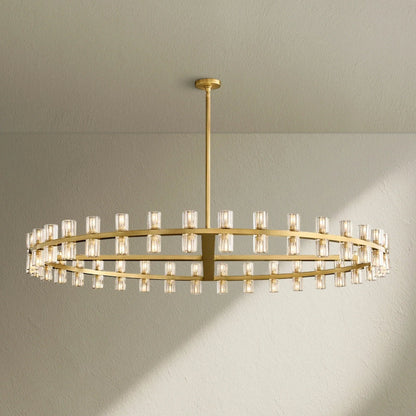 Arcfz Crystal Round Chandelier 60" - Zelno
