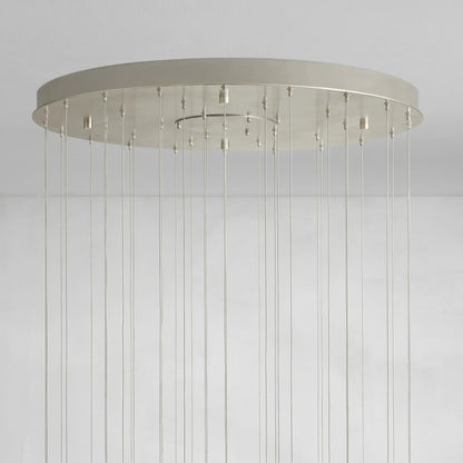 Arica Round Gold Chandelier with Natural Alabaster Stone Shades - zelnolighting