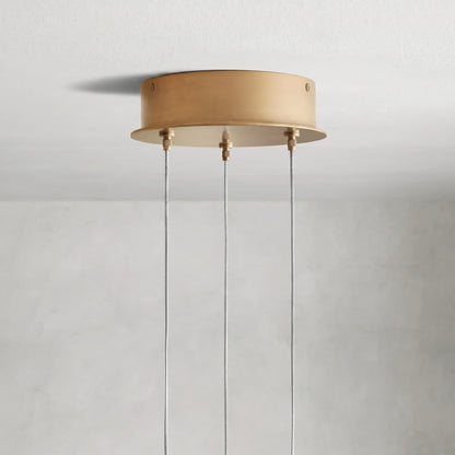 Arica Round Gold Chandelier with Natural Alabaster Stone Shades - zelnolighting