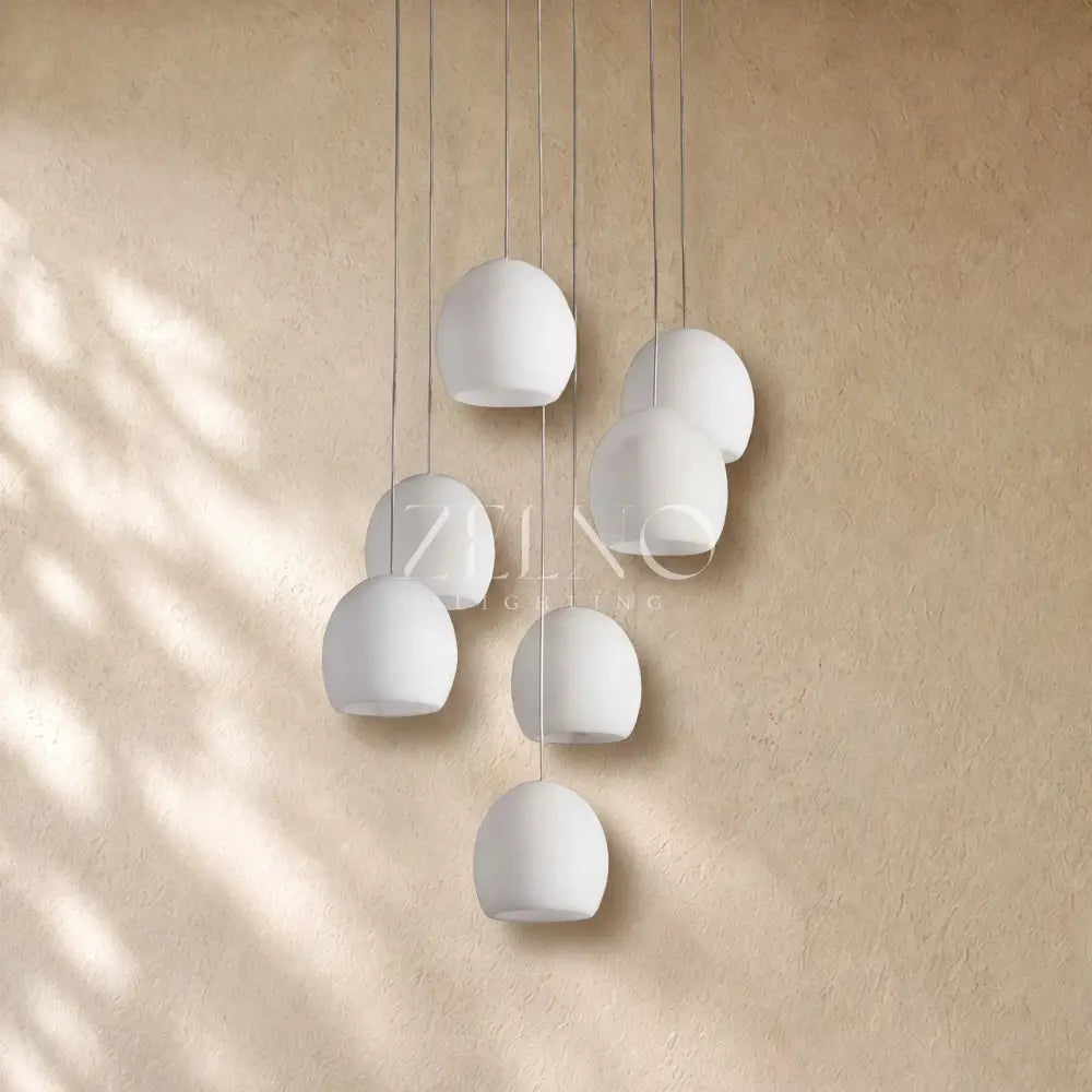 Arican Round Alabaster Chandelier - Zelno