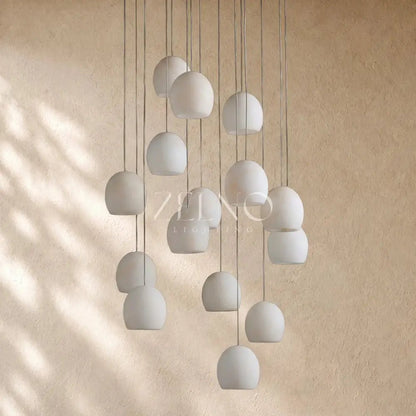 Arican Round Alabaster Chandelier - Zelno