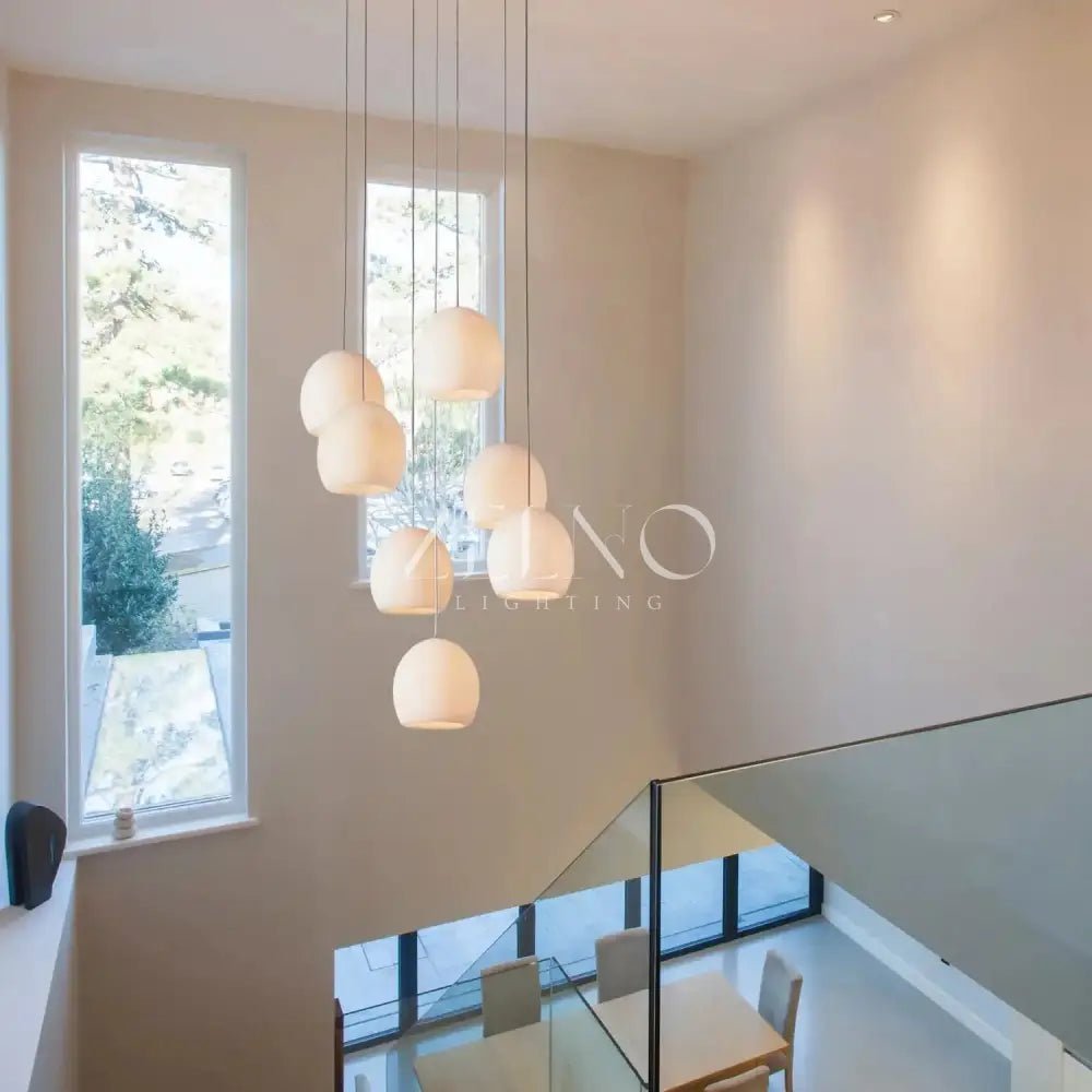 Arican Round Alabaster Chandelier - Zelno