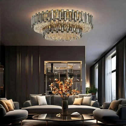 Arina Luxury Round Crystal Chandelier 31" - Zelno Lighting