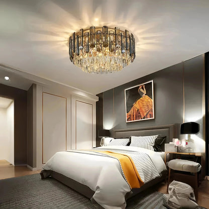 Arina Luxury Round Crystal Chandelier 31" - Zelno Lighting