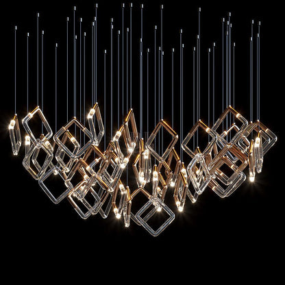Arqelle Linear Tube Scatter Chandelier - Zelno Lighting
