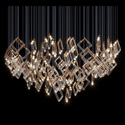 Arqelle Linear Tube Scatter Chandelier - Zelno Lighting