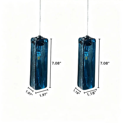 Art Design Colorful Rectangle Cluster Glass Tile Pendant Chandelier - Zelno Lighting