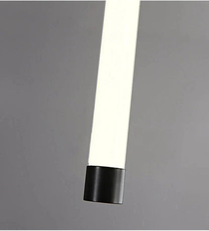 Atia Modern Long Chandelier For Staircase Black/Gold/Silver - Zelno Lighting