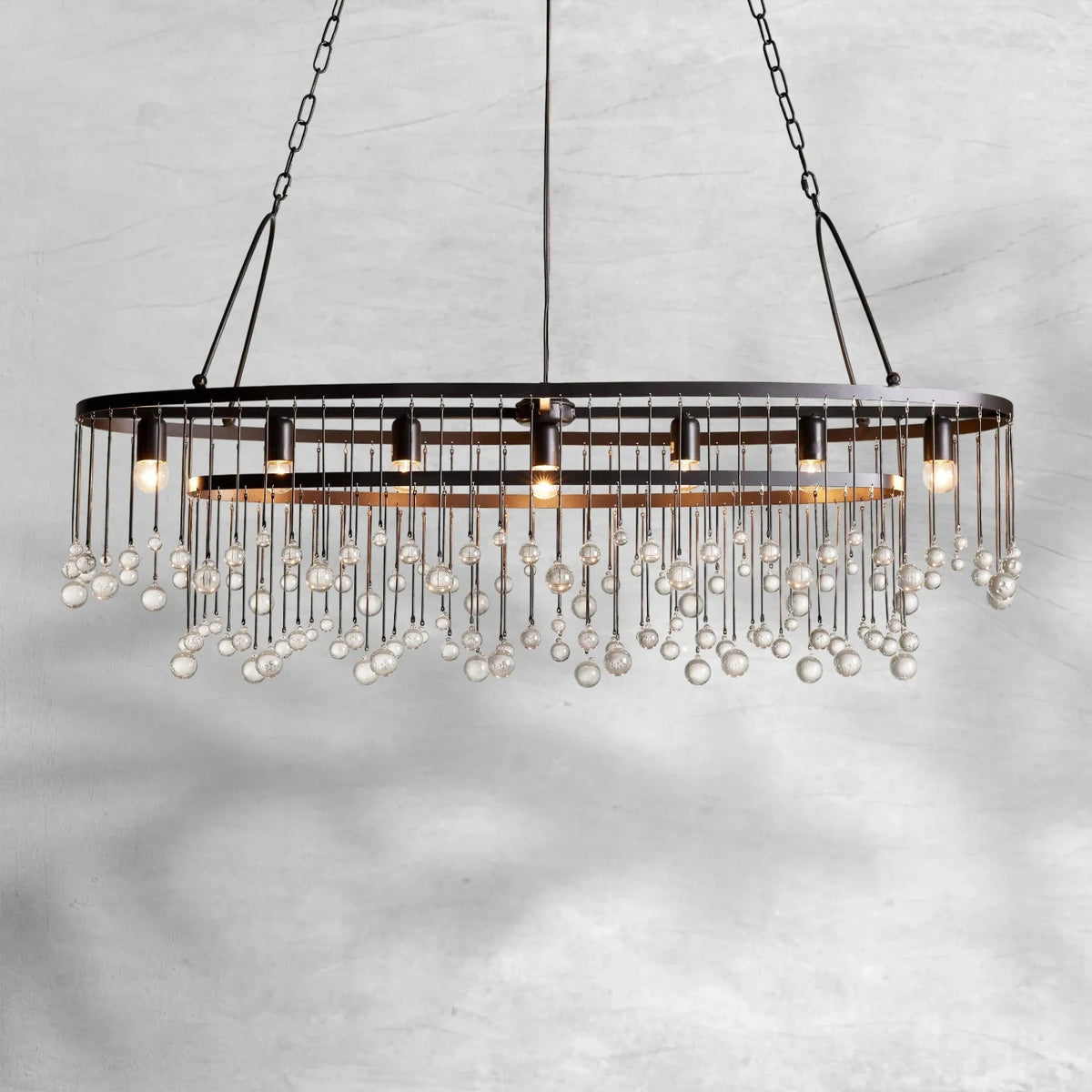 Aubrey 7 Light Oval Chandelier - Zelno