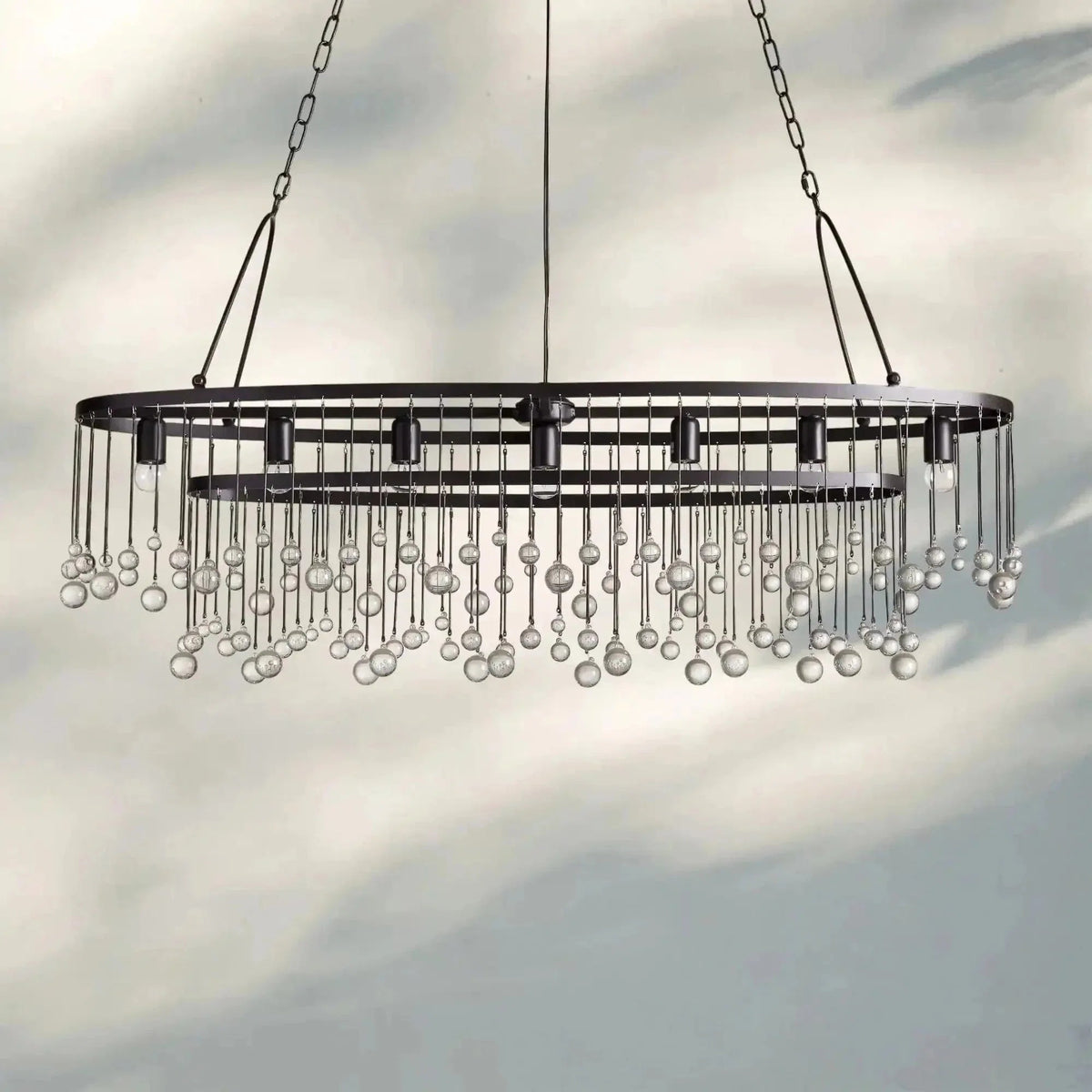 Aubrey 7 Light Oval Chandelier - Zelno Lighting