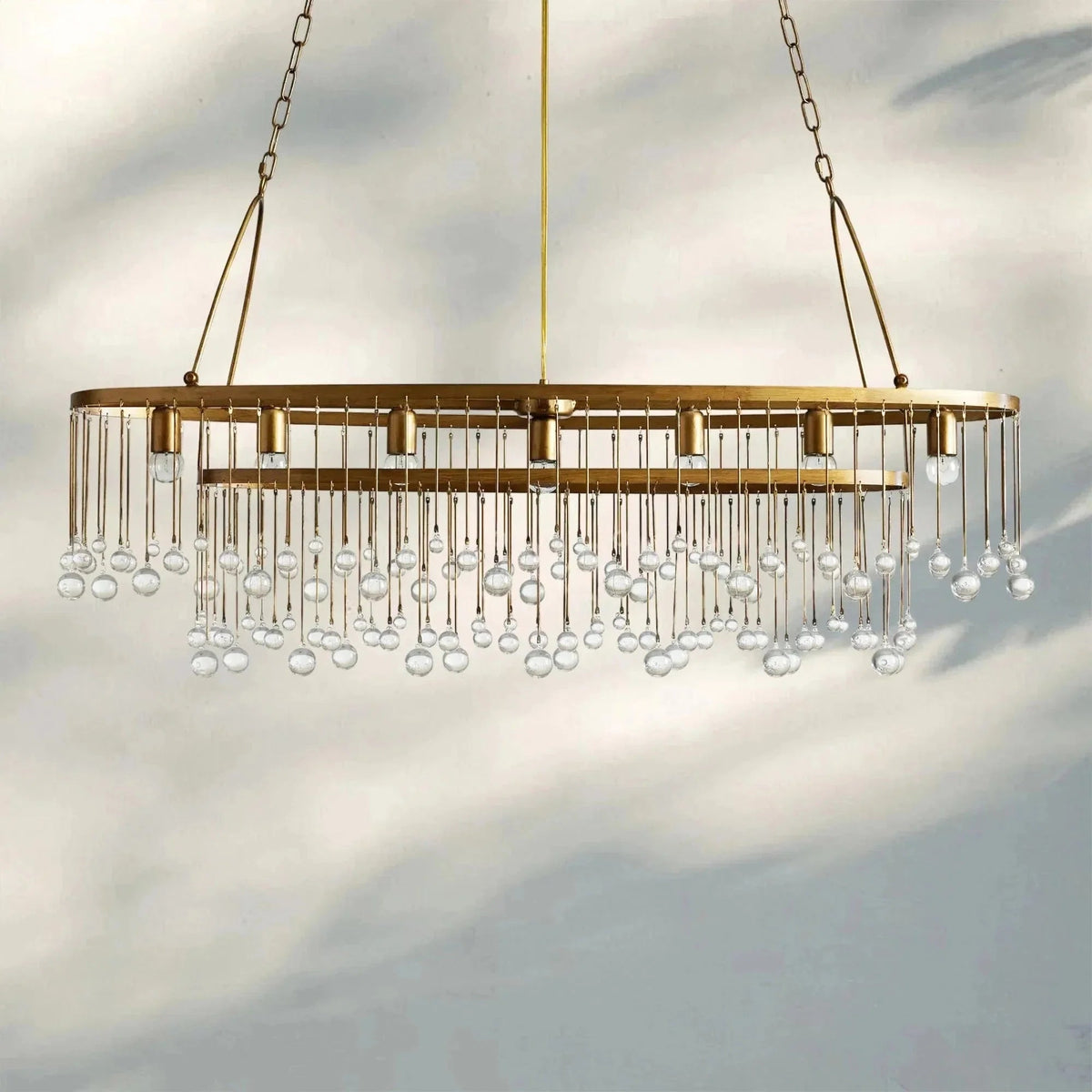 Aubrey 7 Light Oval Chandelier - Zelno Lighting