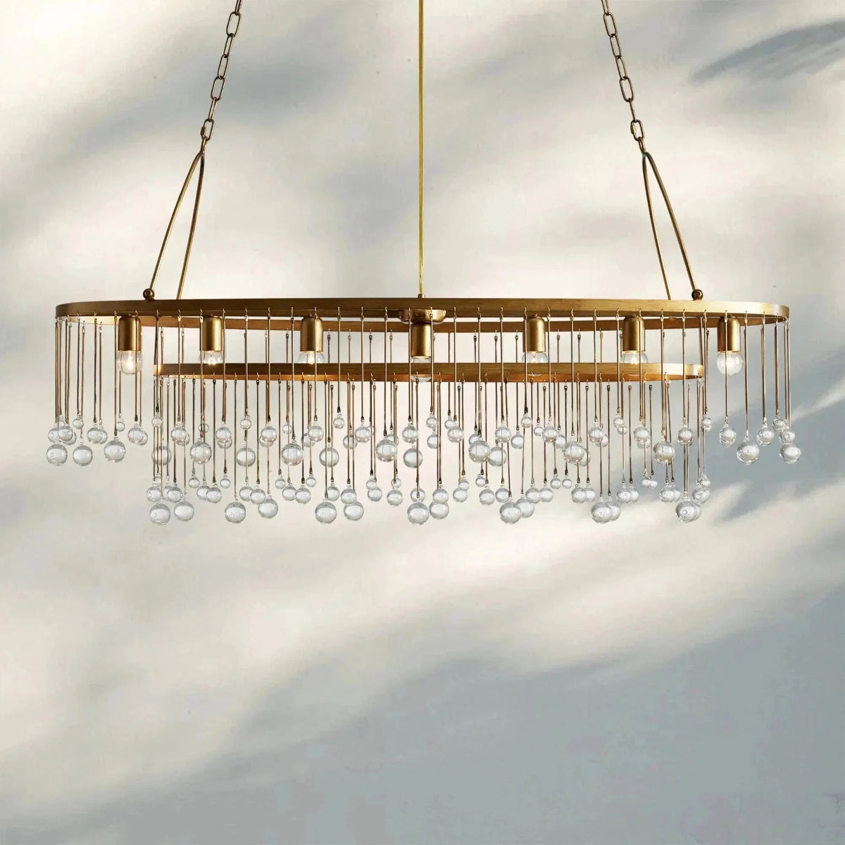 Aubrey 7 Light Oval Chandelier - Zelno Lighting