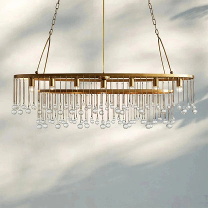 Aubrey 7 Light Oval Chandelier - Zelno Lighting