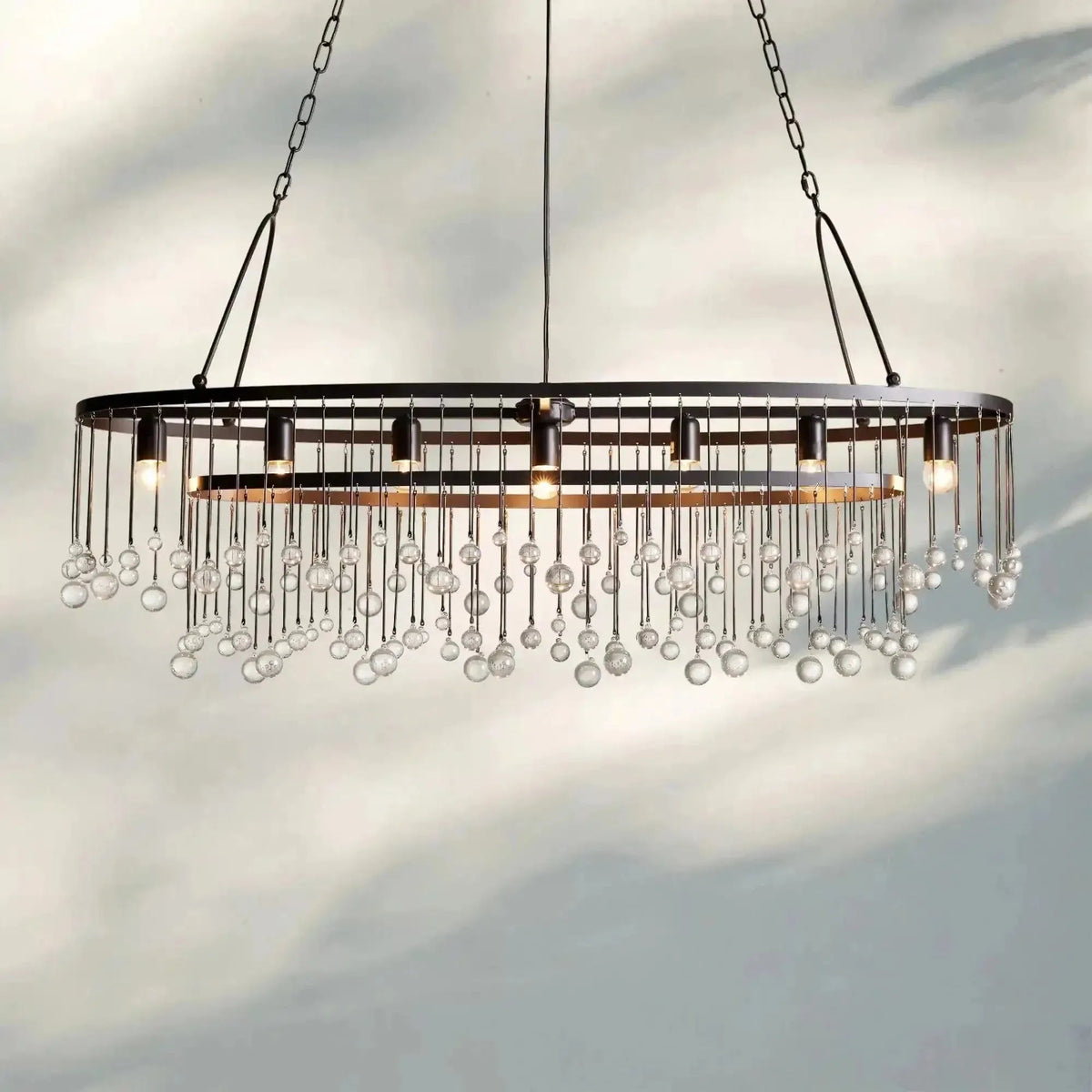 Aubrey 7 Light Oval Chandelier - Zelno Lighting