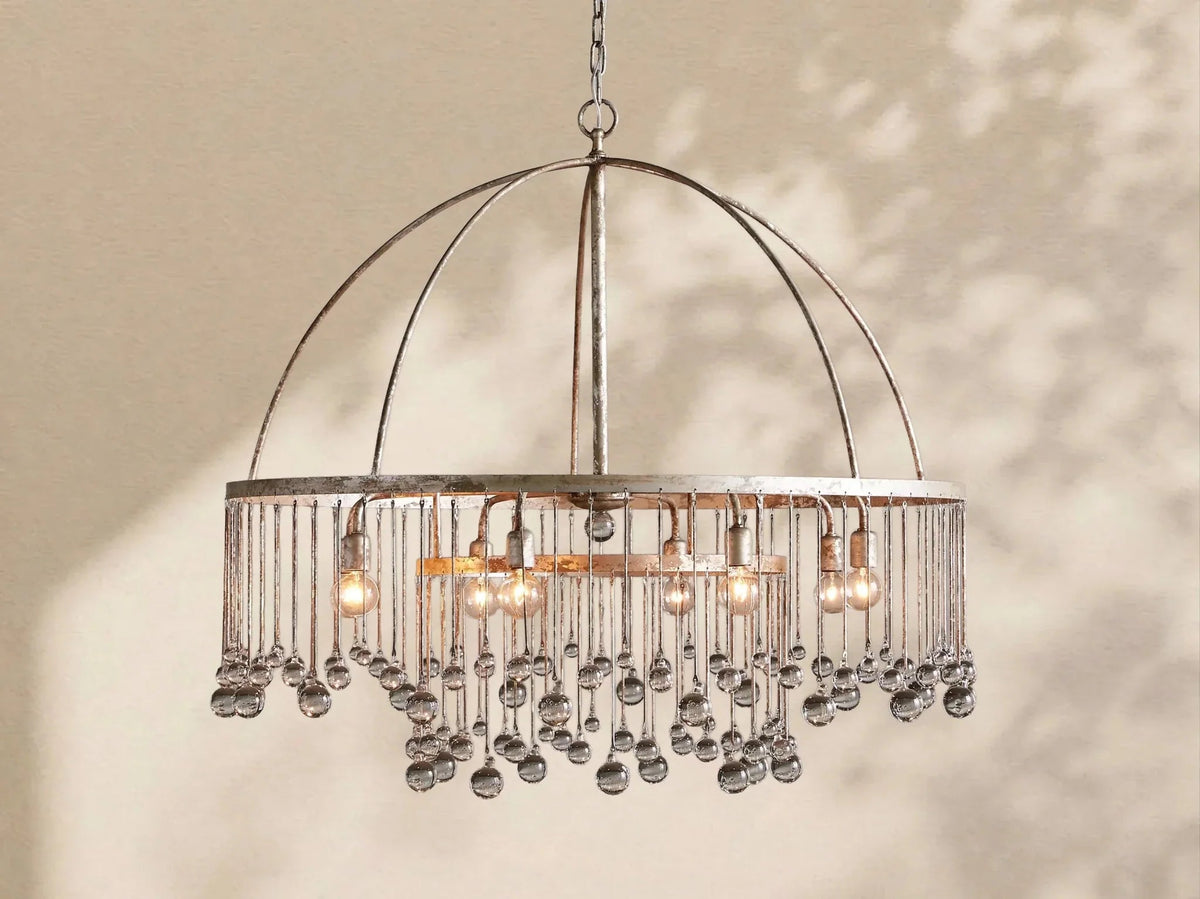 Aubrey Crystal Ball Round Chandelier 5 Light / 8 Light - Zelno Lighting