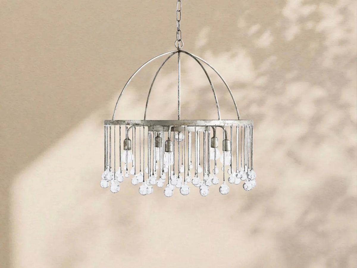 Aubrey Crystal Ball Round Chandelier 5 Light / 8 Light - Zelno Lighting
