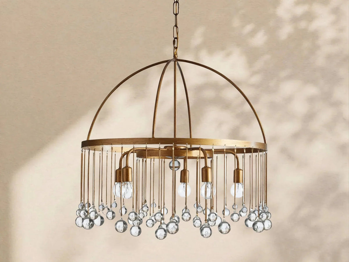 Aubrey Crystal Ball Round Chandelier 5 Light / 8 Light - Zelno Lighting