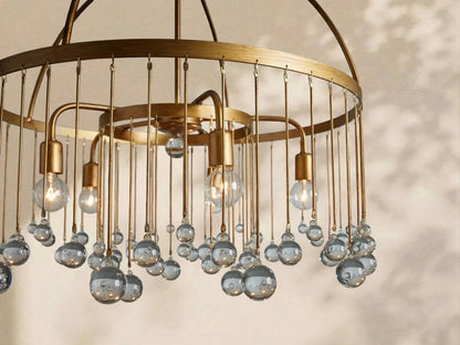 Aubrey Crystal Ball Round Chandelier 5 Light / 8 Light - Zelno Lighting